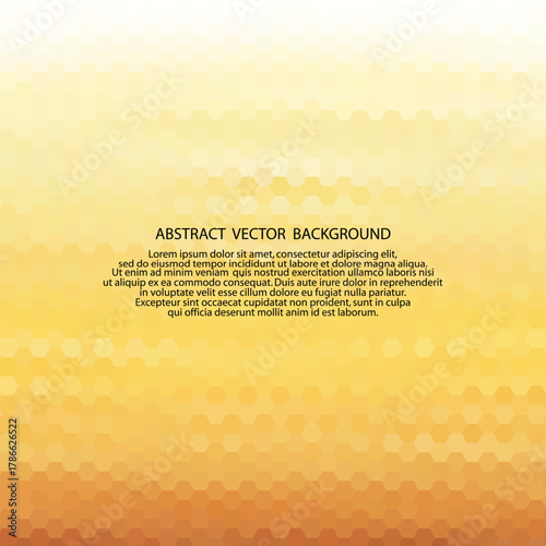 yellow and orange hexagon background. polygonal style. eps 10
