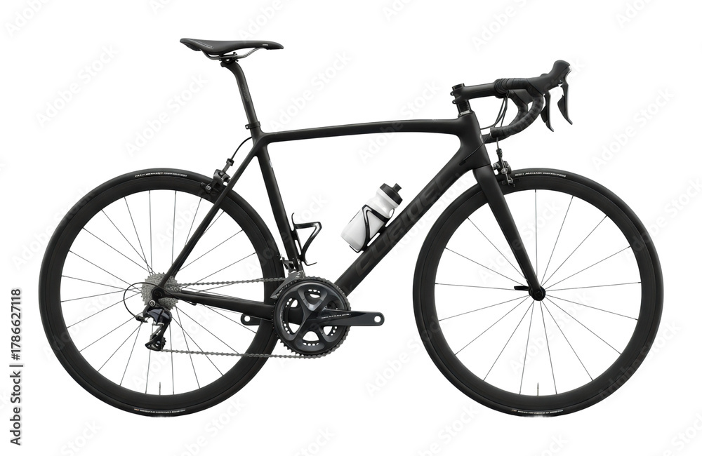 Obraz premium Cycling race event city park bicycle side view isolated on transparent background