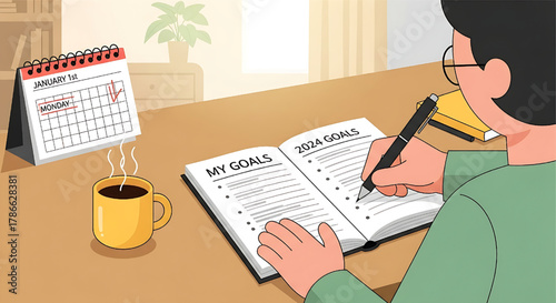 Setting goals for the year ahead achieving success and planning