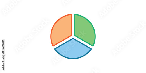 Circle Divided into Three Equal Segments.