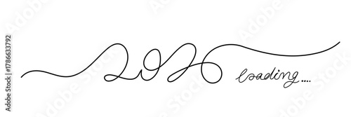 Happy new year 2026 Lettering. New year greeting text clip art for calendar, party celebration, banner and poster card template vector illustration.