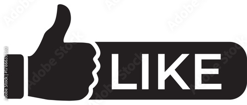 Creative Thumbs Up Like Button Vector Graphic