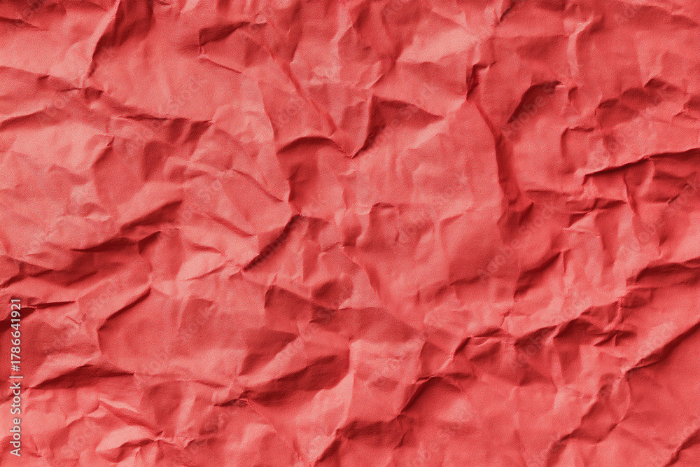 Fototapeta premium crumpled red paper texture