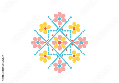 Young man wearing traditional attire with colorful scarf standing  