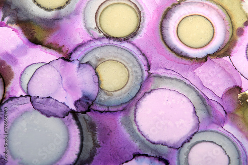 abstract background of multicolored ink circles