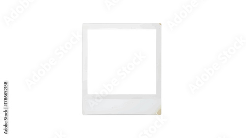 Vector illustration of single empty instant photo frame on a white background
