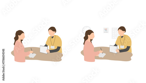 放課後等デイサービスの利用説明をする児童指導員