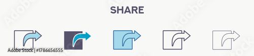 Share Icon Pack For Graphic Design - Multi Styles