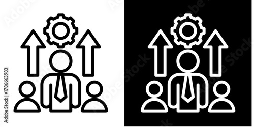 Leadership Development  Icon Set White Mix Style Collection
