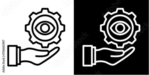 Vision Setting  Icon Set White Mix Style Collection
