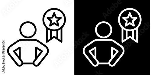 Achievement Badge  Icon Set White Mix Style Collection
