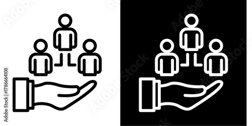 Delegation  Icon Set White Mix Style Collection
