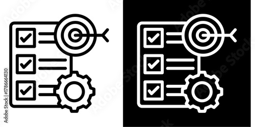 Action Plan  Icon Set White Mix Style Collection
