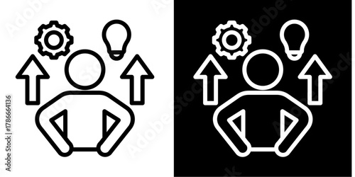 Professional Development  Icon Set White Mix Style Collection
