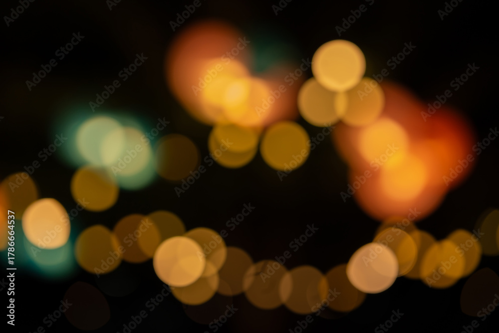 Obraz premium color bokhe lights background.eautiful blurred light bokhe for background material.