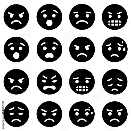 Emotional Array: A series of emojis depicting a range of moods and states of mind, offering a visual representation of the diverse spectrum of emotions and feelings.