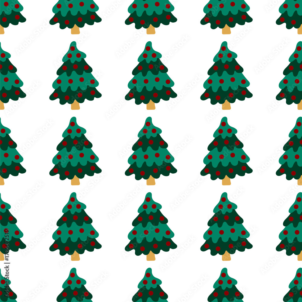 Obraz premium Christmas seamless pattern in hand draw style