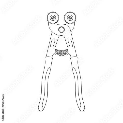 Hand drawn kids drawing vector illustration design glass tile cutter cartoon isolated