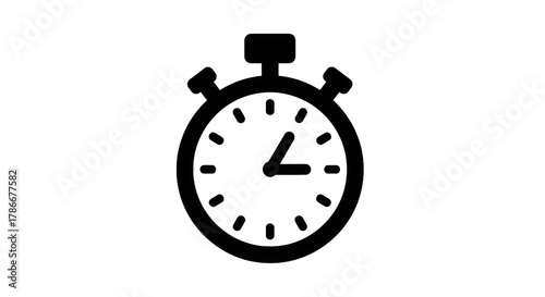 Outline of a stopwatch against transparent background for time concept