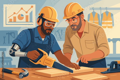 Vocational Training Program for Amputee Learner Mastering New Skills