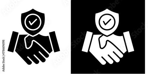 Trust   Icon Set White Style Collection