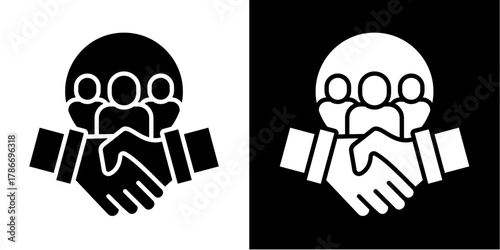 Partner Support   Icon Set White Style Collection