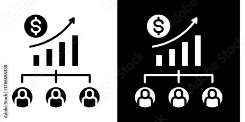 Profit Sharing   Icon Set White Style Collection