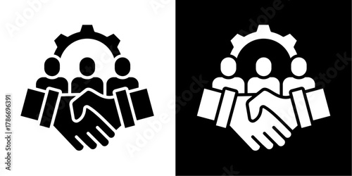 Mutual Agreement   Icon Set White Style Collection