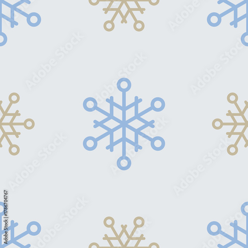 snowflake winter background seamless pattern
