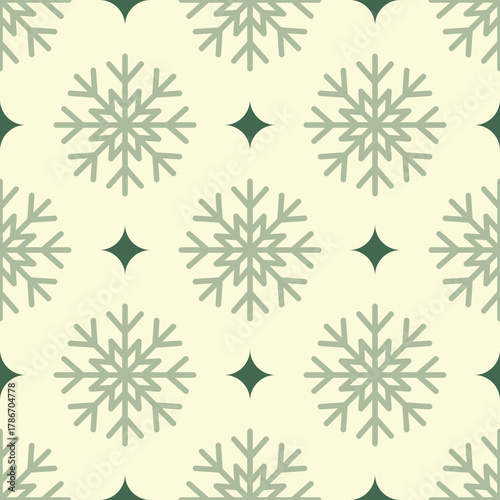 snowflake winter background seamless pattern