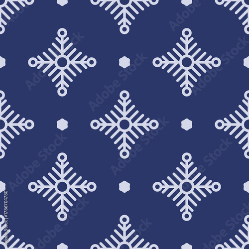 snowflake winter background seamless pattern