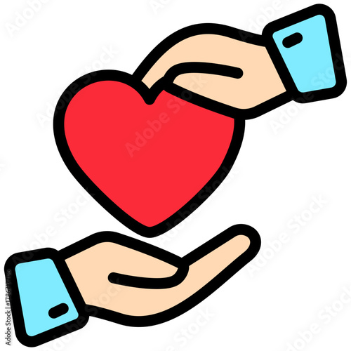 Kindness Mini Illustration Icon. Use For Modern Concept, Print, Ui, Ux Kit, Web And App Development. Vector Related To Business Finance, Management And More