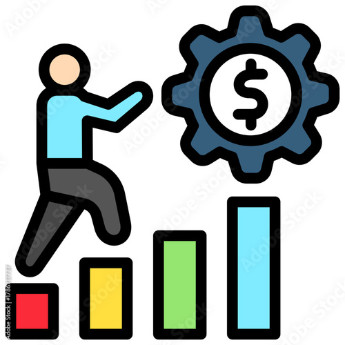 Perseverance Mini Illustration Icon. Use For Modern Concept, Print, Ui, Ux Kit, Web And App Development. Vector Related To Business Finance, Management And More