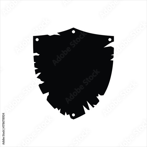 Shield Icon – Security Protection Silhouette Vector