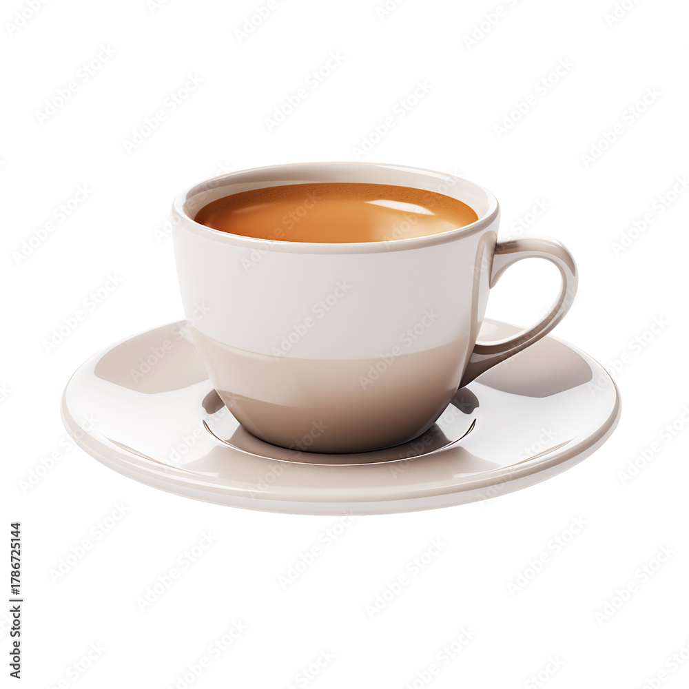 Obraz premium Cup of coffee on a saucer