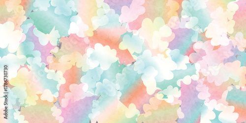 カラフル　和柄　模様　背景