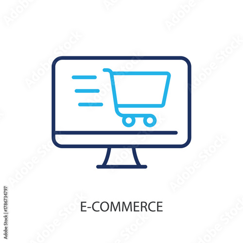 E-commerce thin line icons. Original vector illustration.