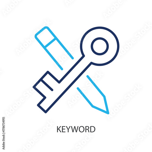 Keyword thin line icons. Original vector illustration.