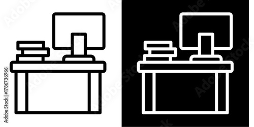 Counter  Icon Set White Style Collection