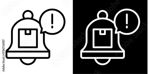 Notification  Icon Set White Style Collection