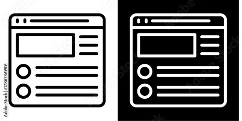 Website  Icon Set White Style Collection