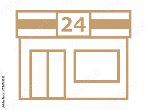 コンビニアイコン（24時間営業中）