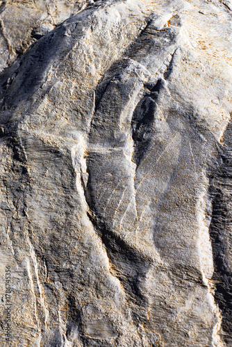 Real natural grunge rusted raw white marble stone surface texture as extracted from the mountain