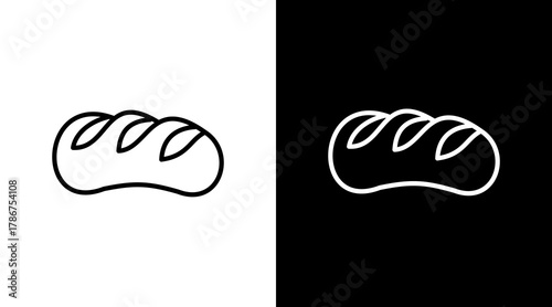 Baguette  White Icon Set Design
