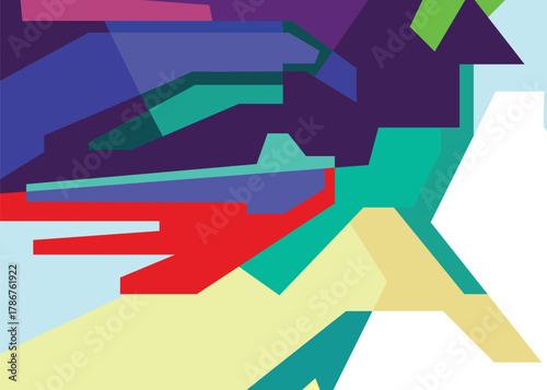 Right Eyes Geometric Pop Art Colorful Vector