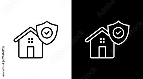 Security Guard  White Icon Set Design