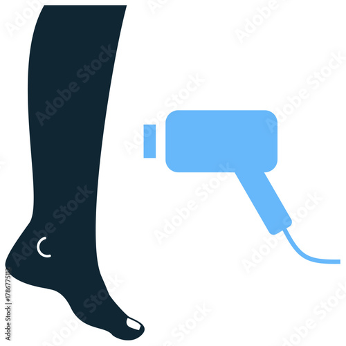 Hair Removal Icon Vector Ideal for beauty, grooming, cosmetic services, and self-care product design related to epilation and smooth skin