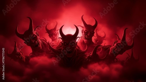 Crimson Demons Unleashed: A Nightmare Descent into the Fiery Abyss of Infernal Creatures