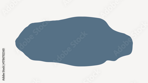 Blue organic shape collage element vector