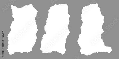 set of paper rip texture background